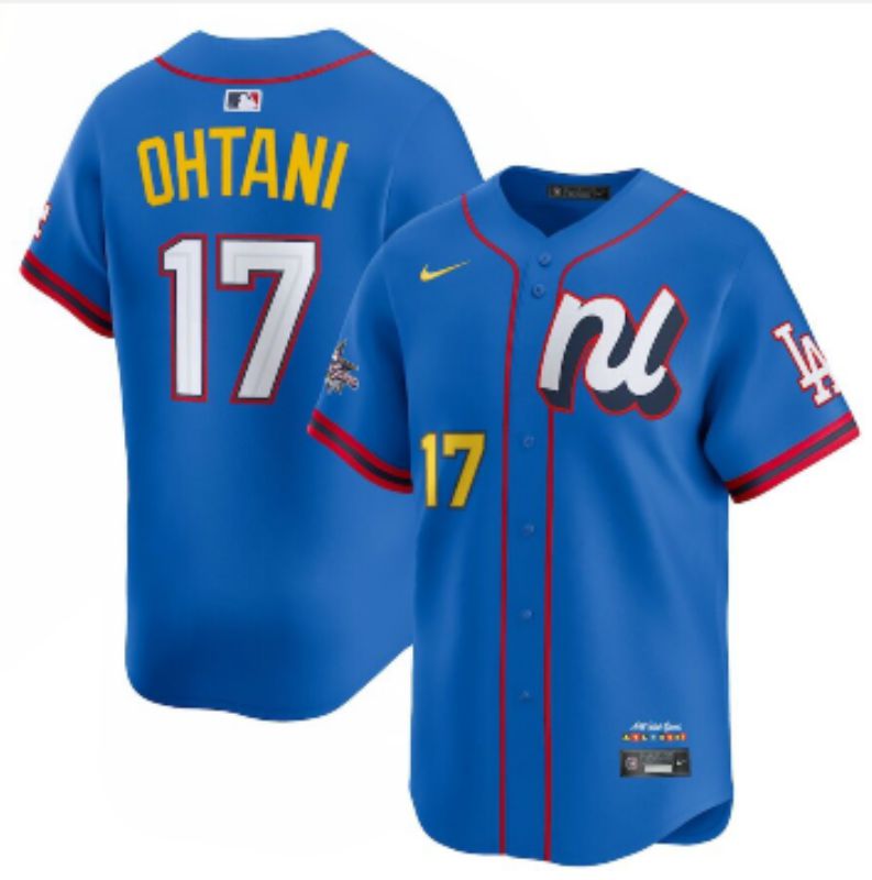 Men 2025 Los Angeles Dodgers #17 Ohtani Blue All star Nike MLB Jersey style 2